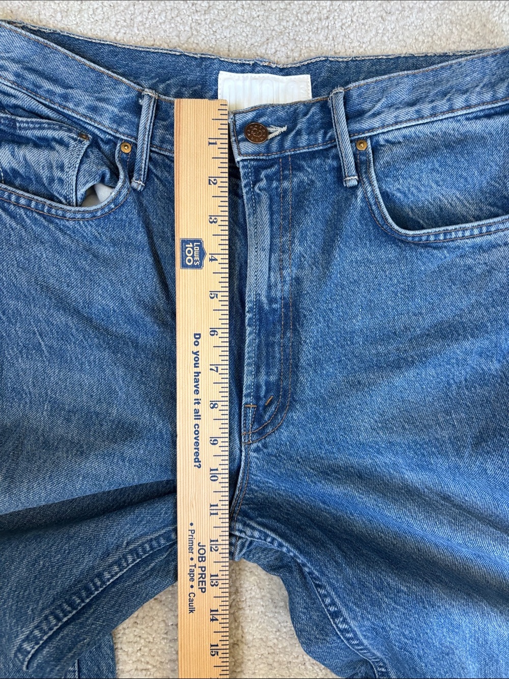 Mother Snacks Lemon Twist Sneak Jeans Blue Rolling In The Dough Women’s Size 27 - Picture 11 of 16